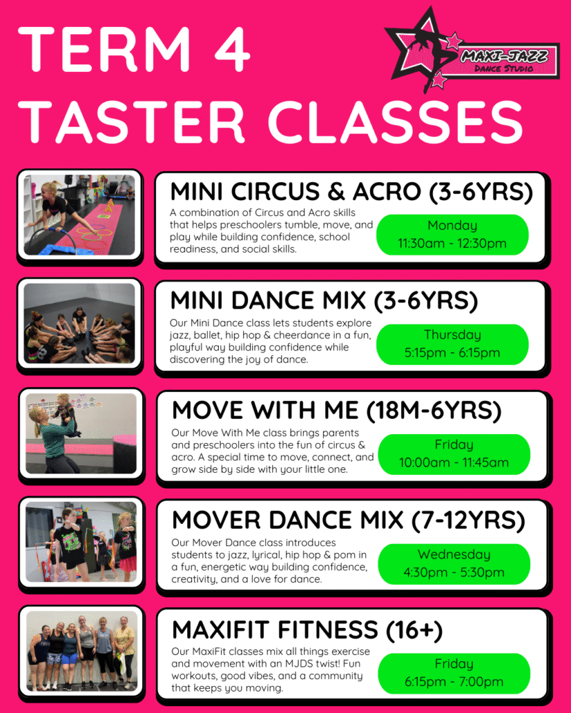8 Week Taster Classes! - Maxi-Jazz Dance Studio